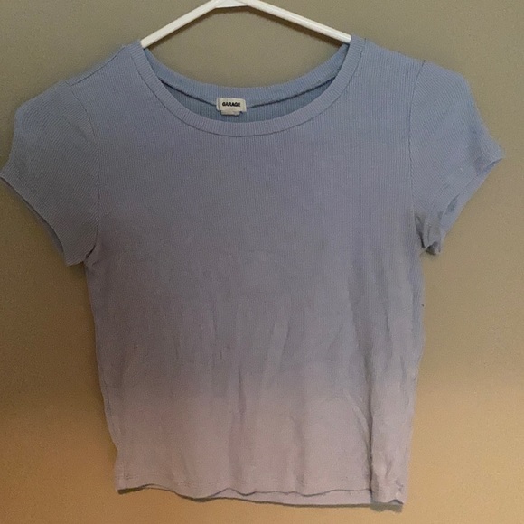Garage blue cropped tee - Picture 1 of 2